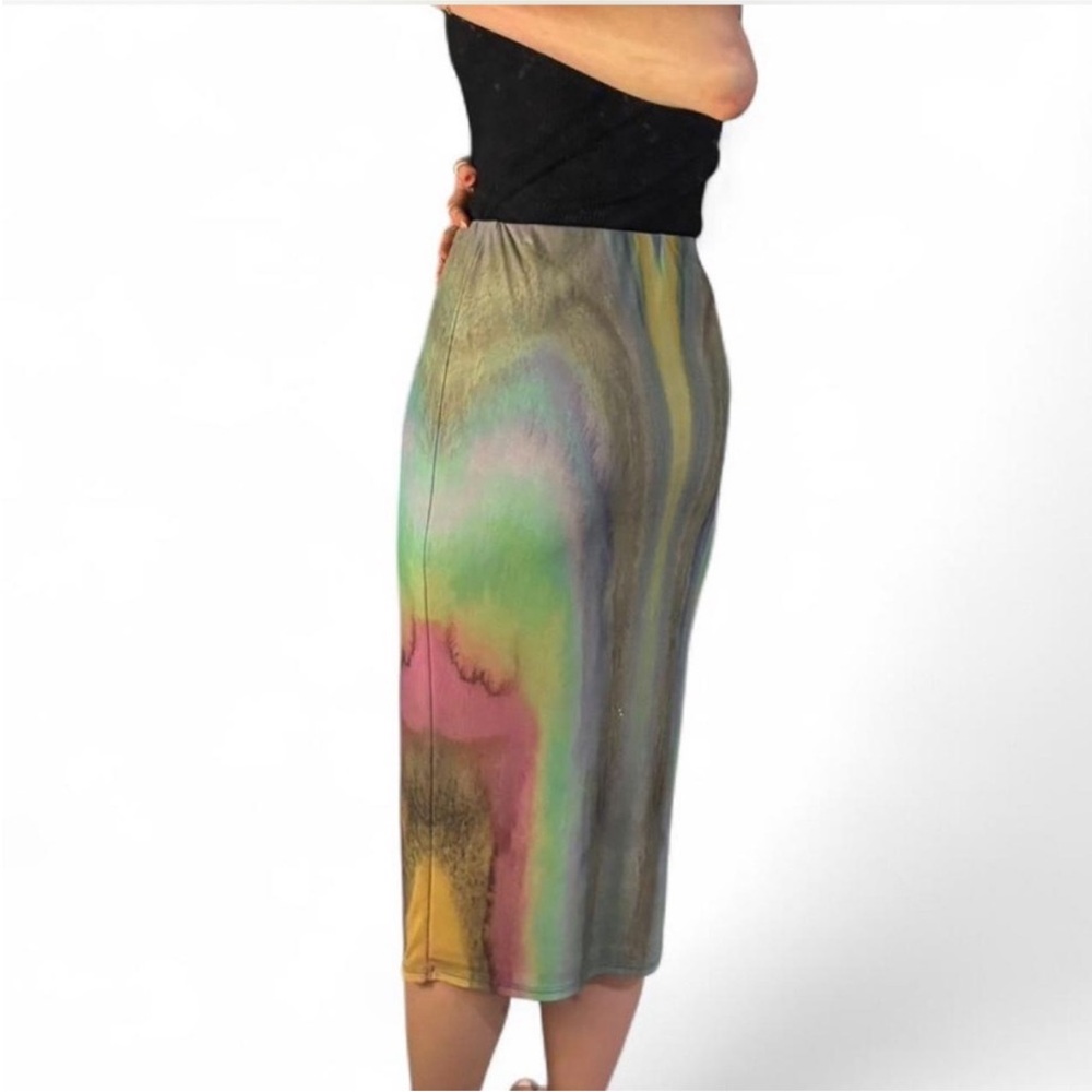AFRM Lynn Rainbow Midi Skirt Size XS - Picture 6 of 7